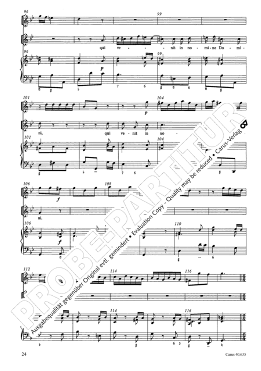 Missa civilis in B 3-Part scores gallery preview page 33