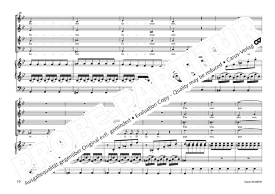Missa brevis Sti. Joannis de Deo (Kleine Orgelsolomesse) 4-Part scores gallery preview page 11