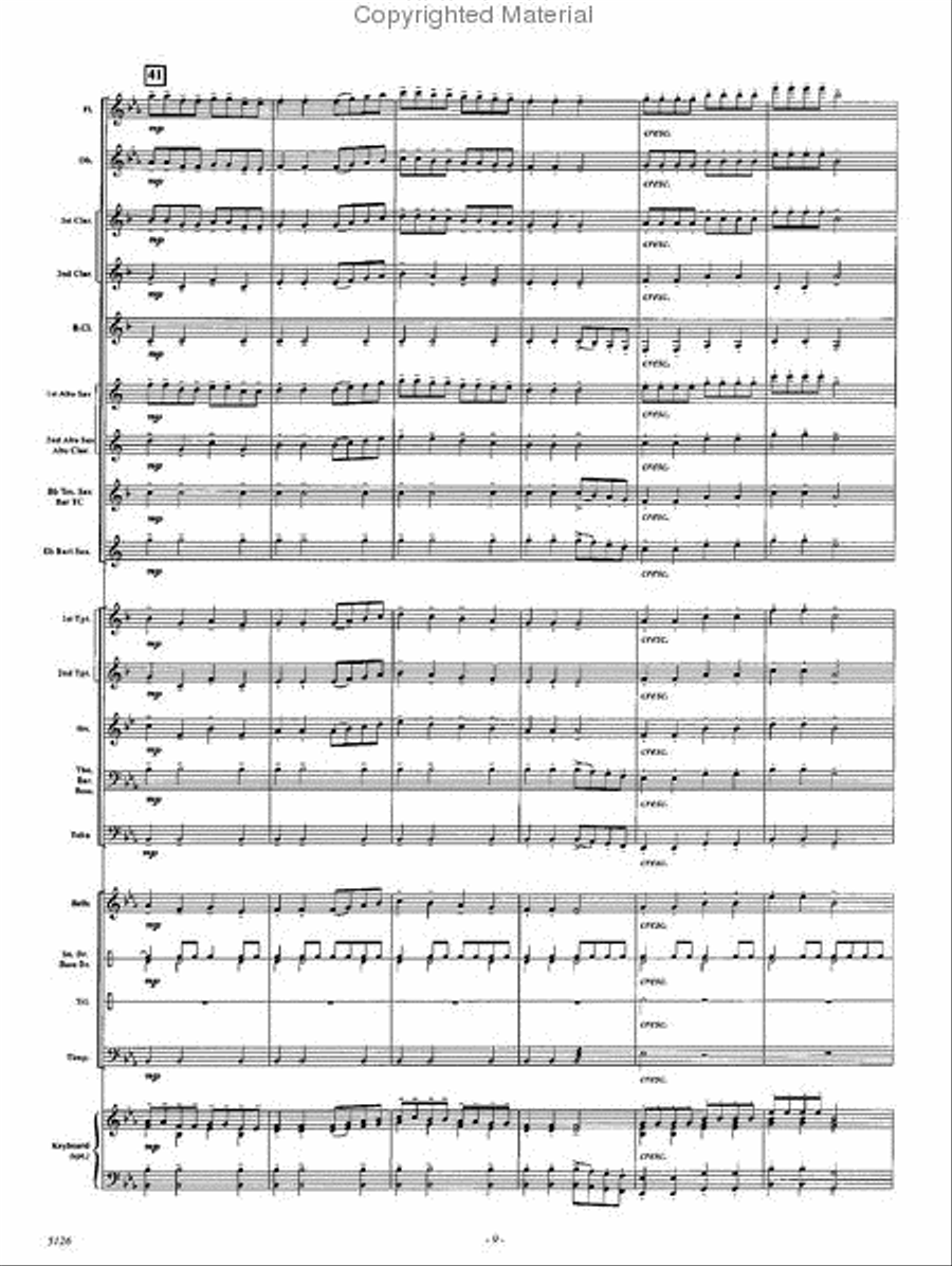 Surprise Symphony, 2nd movement Concert Band scores gallery preview page 8