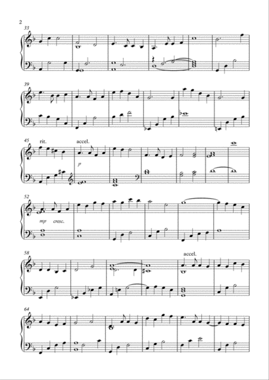 Blomstre som en rosengård (prelude) Organ Solo scores gallery preview page 2
