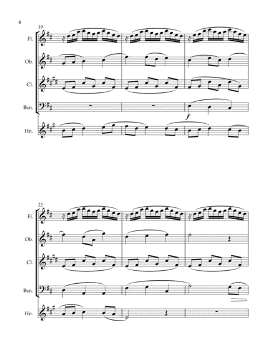 W L Larsen - Wind Quintet No. 1 Woodwind Quintet scores gallery preview page 4