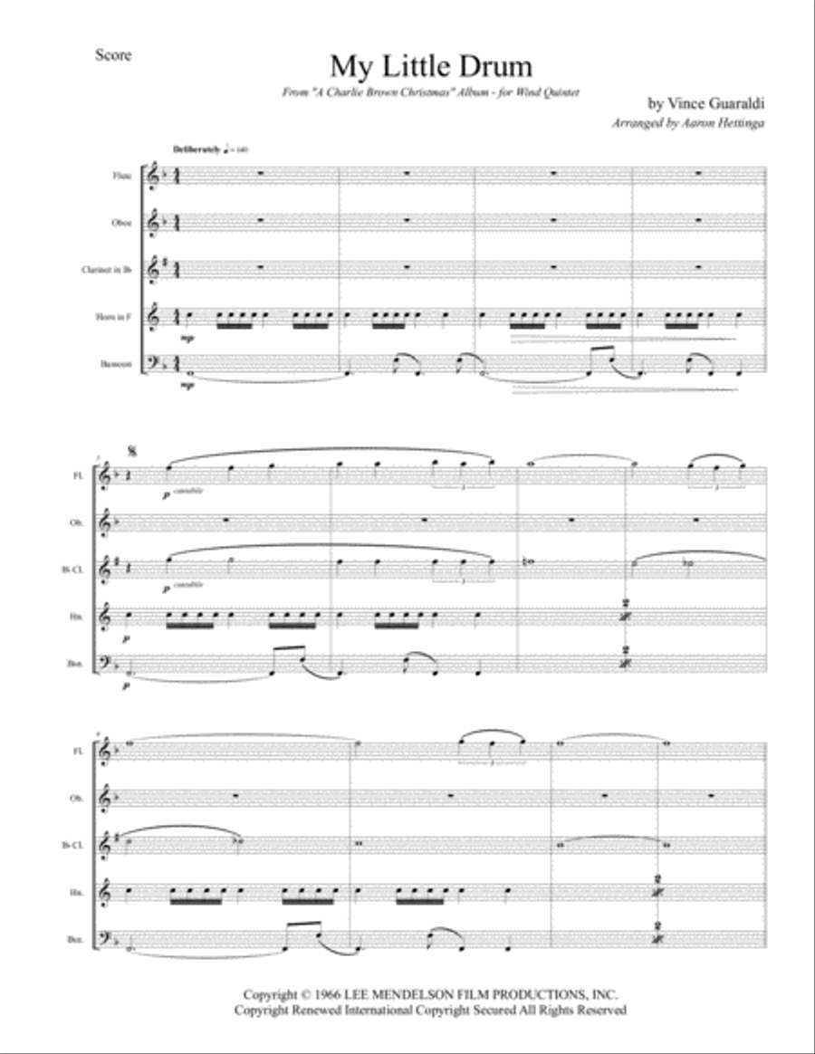 My Little Drum Woodwind Quintet scores gallery preview page 3