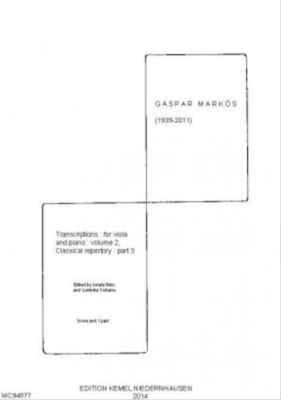 Gaspar Markos, 1939-2011 Piano Accompaniment scores gallery preview page 1