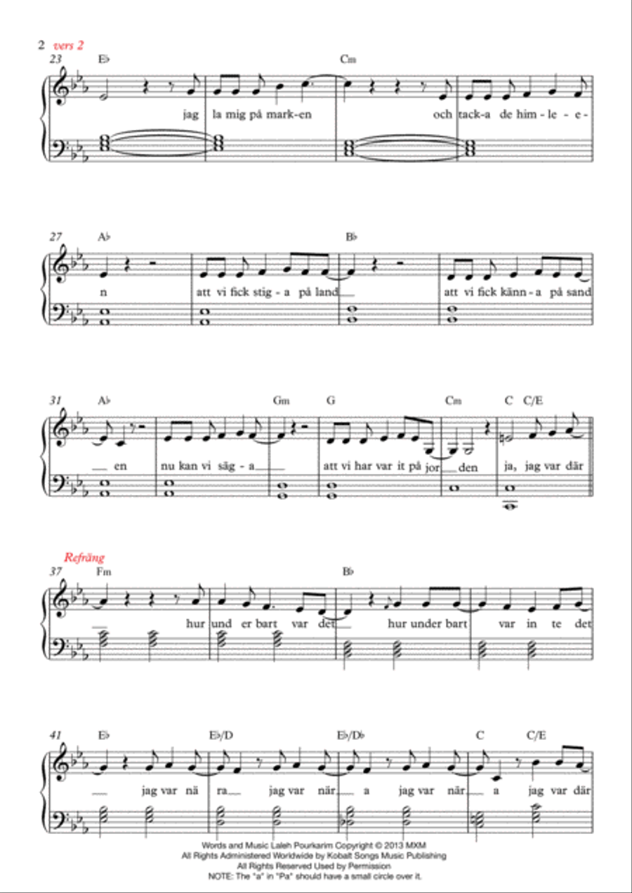 En Stund Pa Jorden Voice scores gallery preview page 2