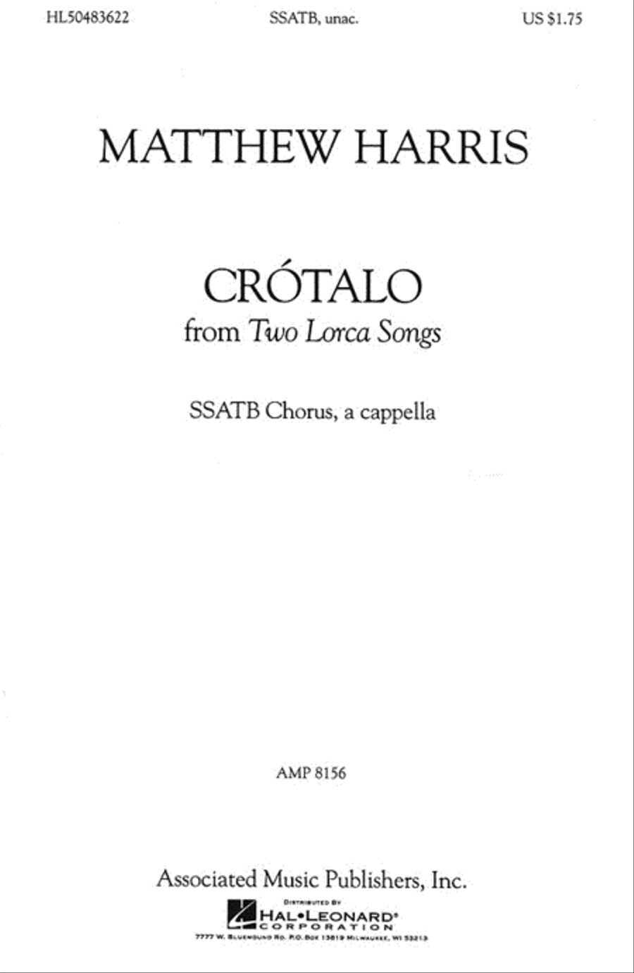 Crótalo SSATB scores gallery preview page 1