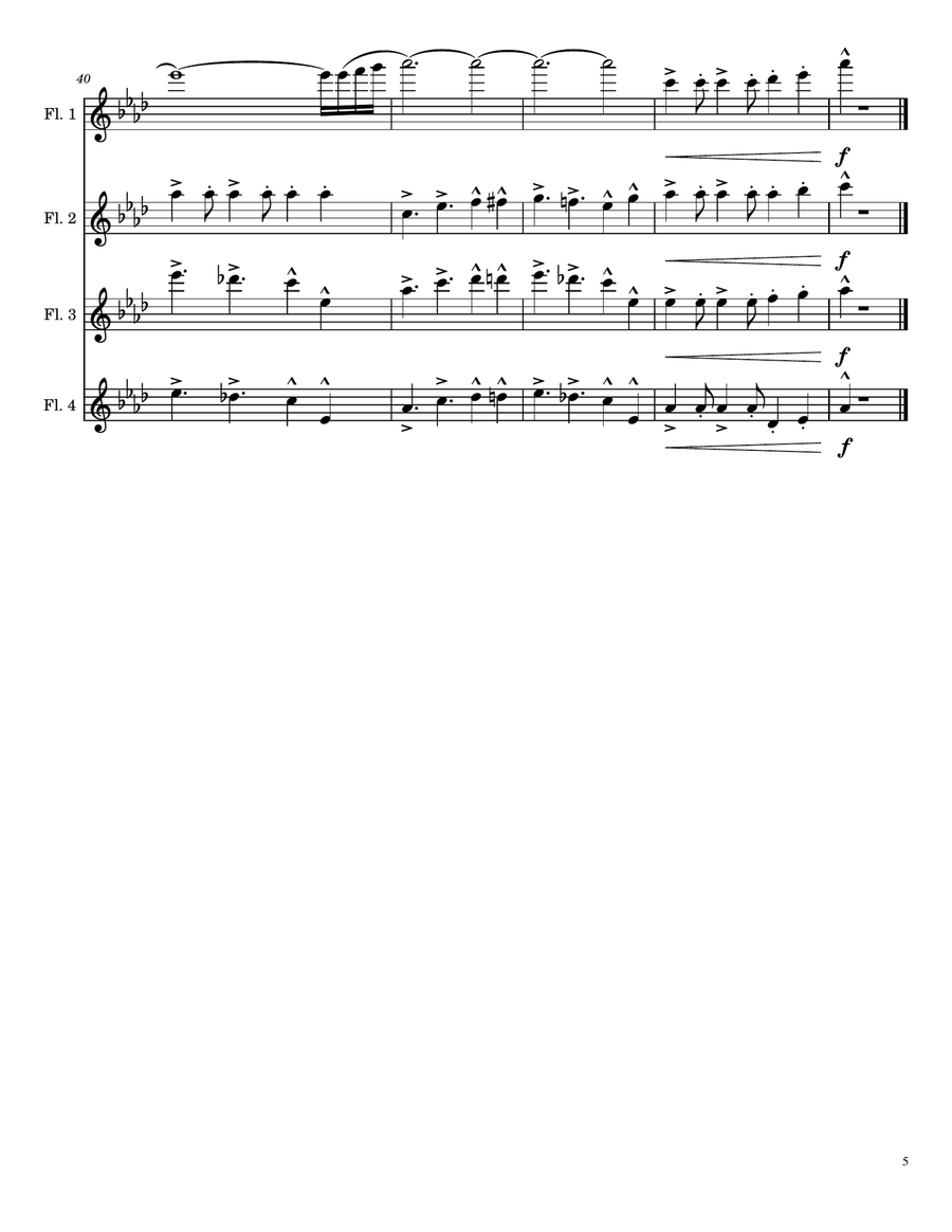 Jingle Bells Flute Quartet scores gallery preview page 5