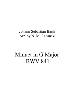 Minuet in G Major BWV 841