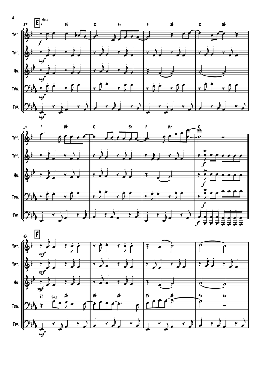 Hang On Sloopy Brass Ensemble scores gallery preview page 6