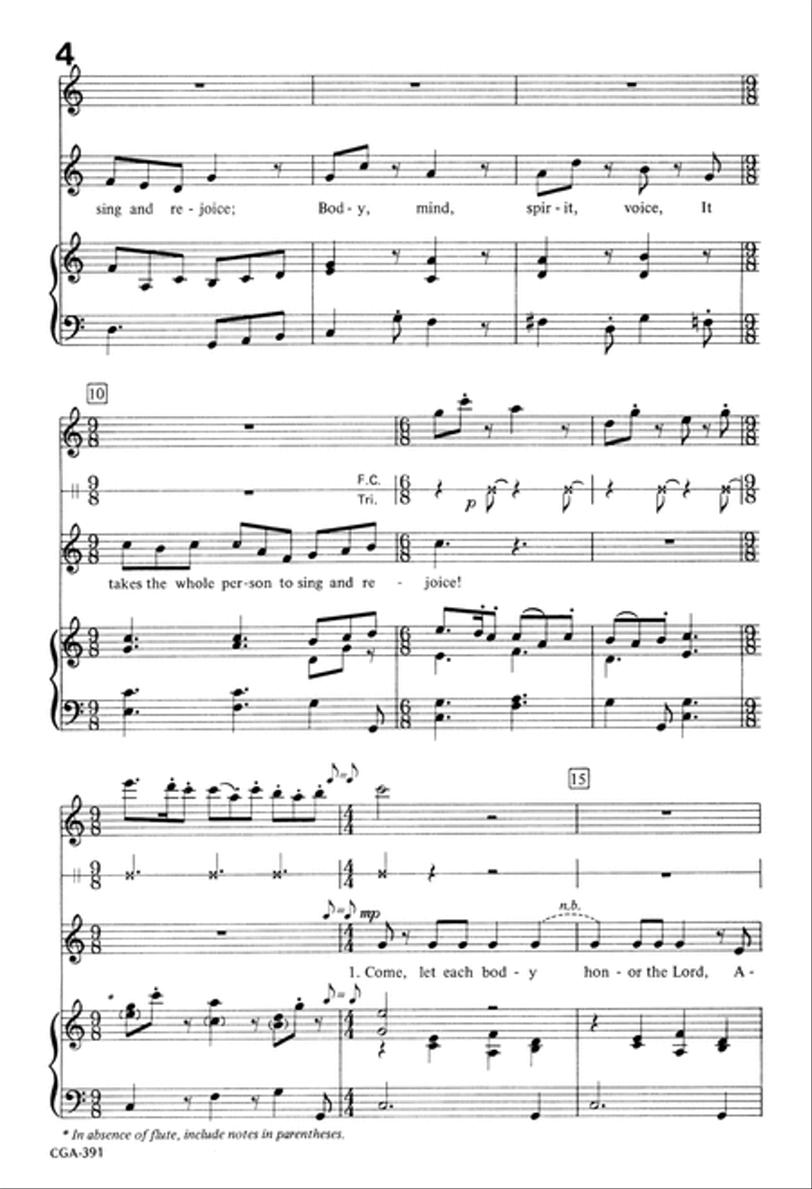 Body, Mind, Spirit, Voice Unison Choir scores gallery preview page 4