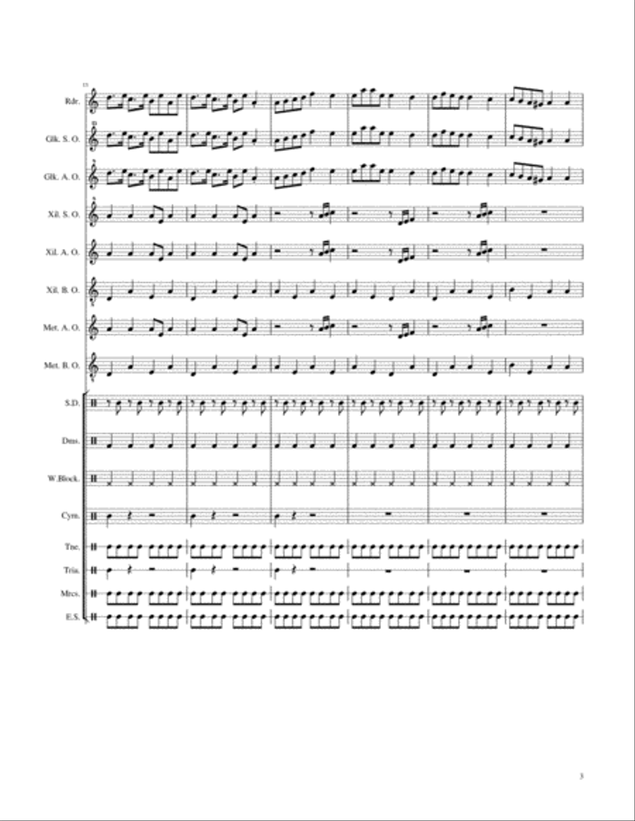 Gōngxǐ Gōngxǐ Orff Instrument scores gallery preview page 4