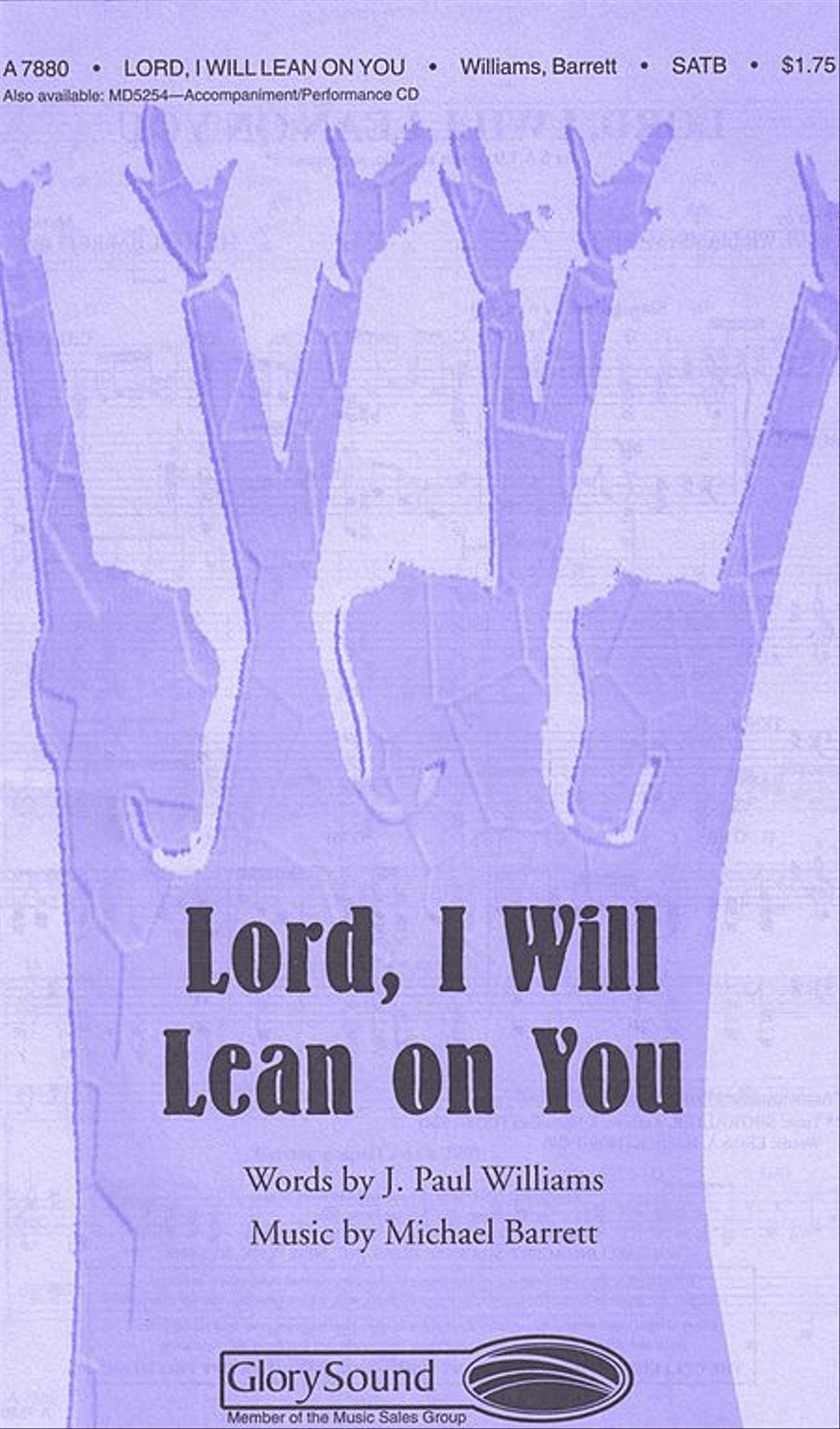 Lord, I Will Lean on You 4-Part scores gallery preview page 1