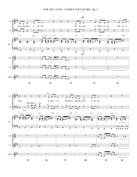 For the Cause (arr. James Koerts) - Full Score