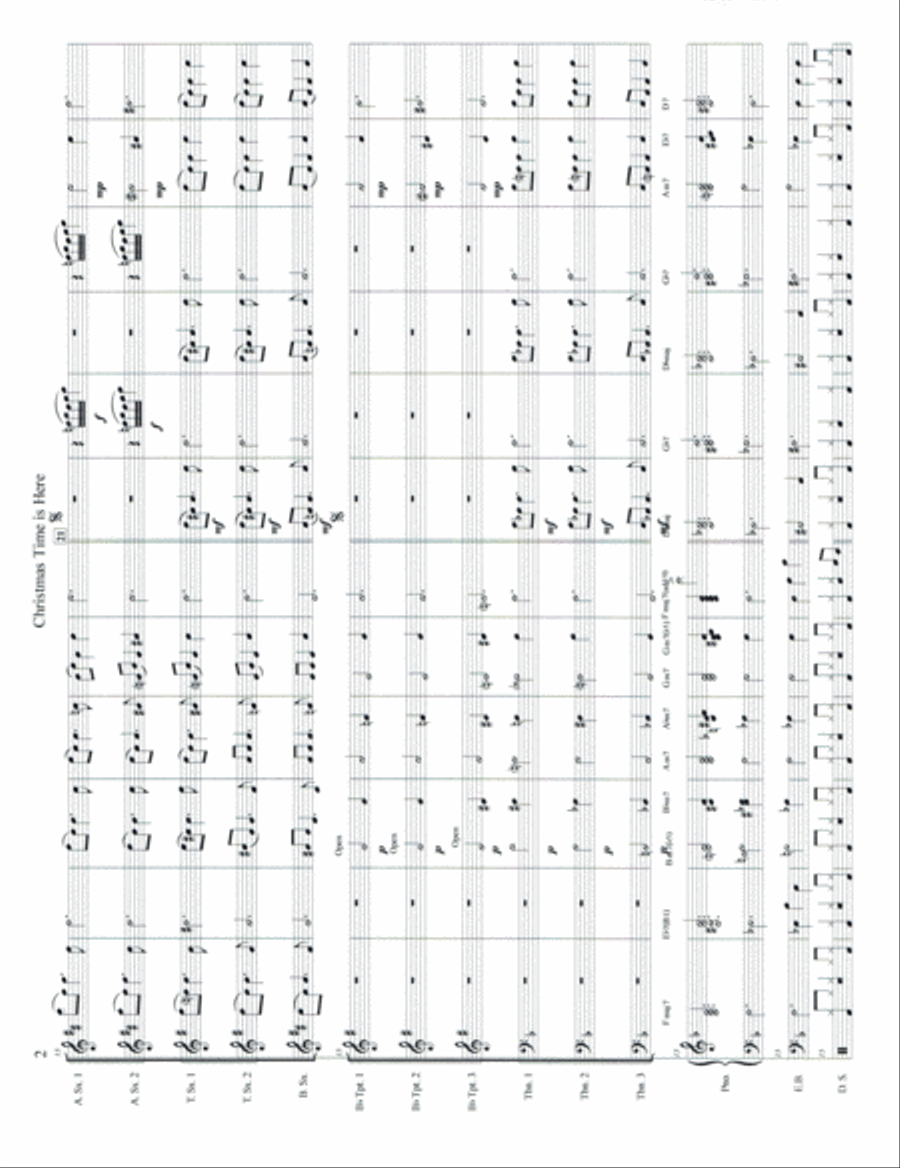 Christmas Time Is Here Jazz Ensemble scores gallery preview page 2