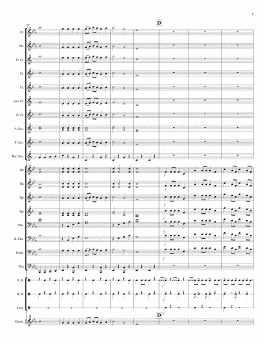 Military Tradition March Concert Band scores gallery preview page 5