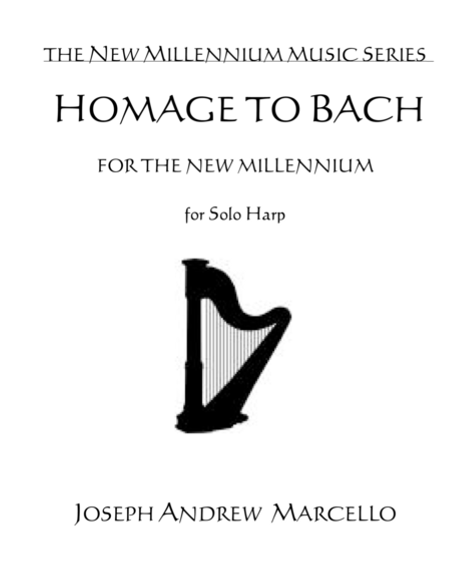 Homage to Bach - Solo Harp Harp scores gallery preview page 1