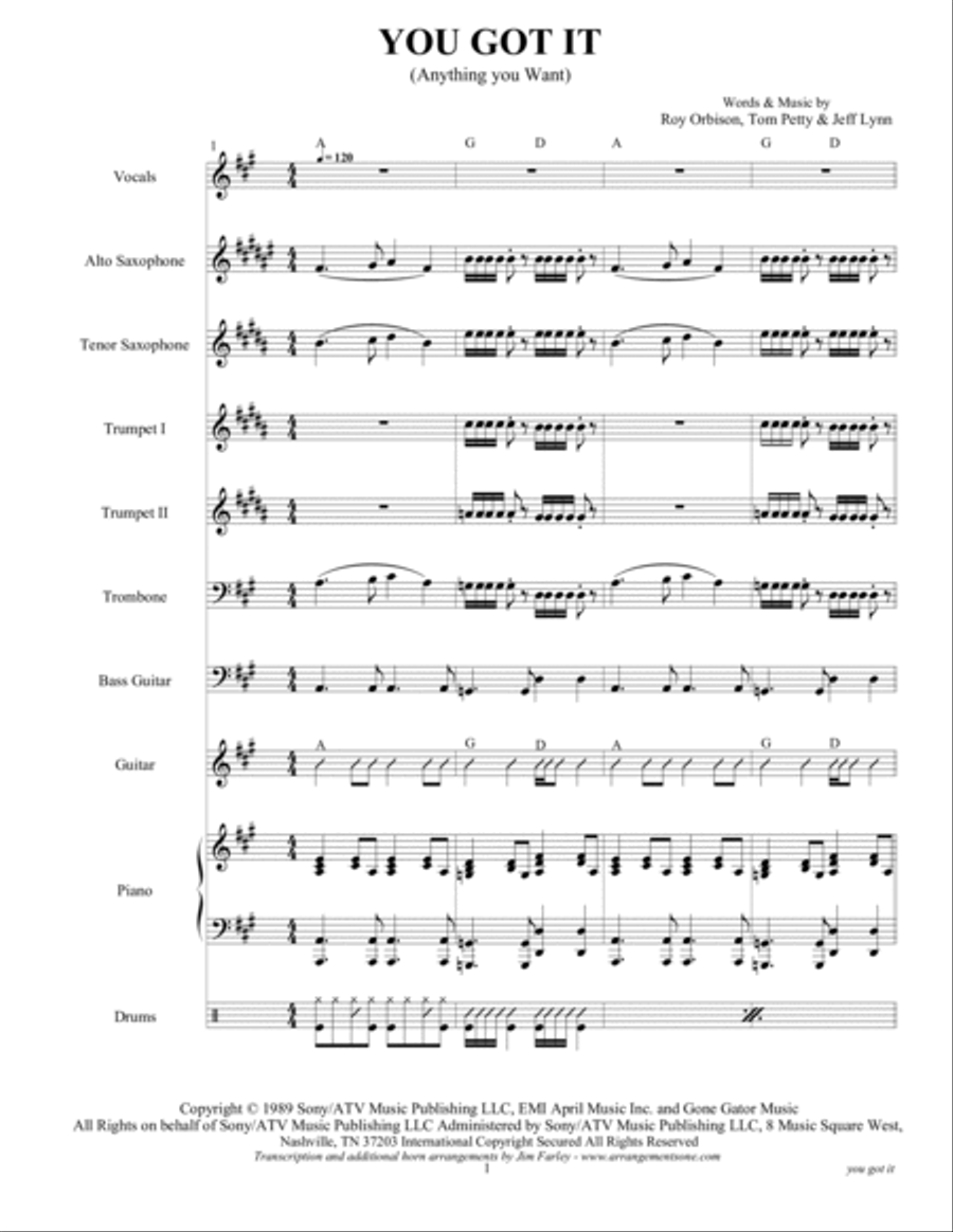 You Got It Tenor Saxophone scores gallery preview page 3