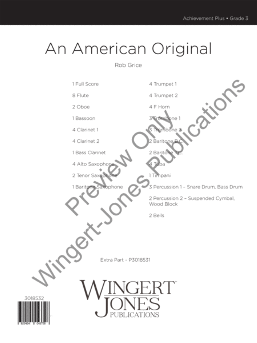 An American Original Concert Band scores gallery preview page 2