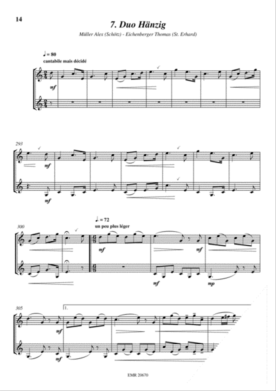 11 Duos Alphorn scores gallery preview page 9