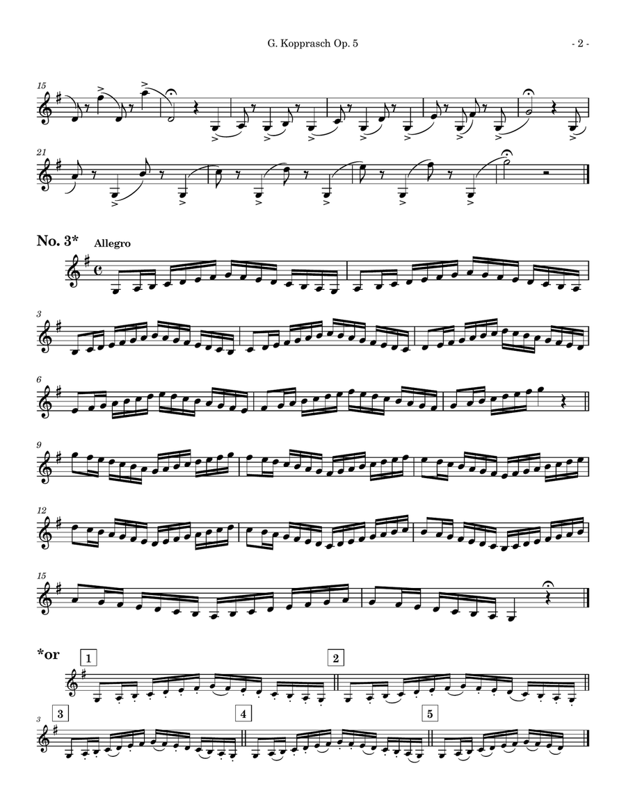 Kopprasch Op.5 - Sixty Studies for (Not So) High Horn Horn Solo scores gallery preview page 3
