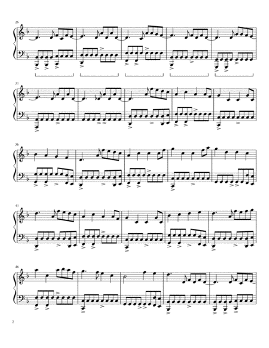 Victory -Two Steps From Hell - Piano Arrangement - Intermediate Difficulty Piano Solo scores gallery preview page 2
