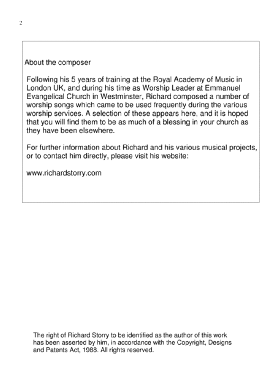 Songs for Today's Church Piano, Vocal, Guitar scores gallery preview page 2