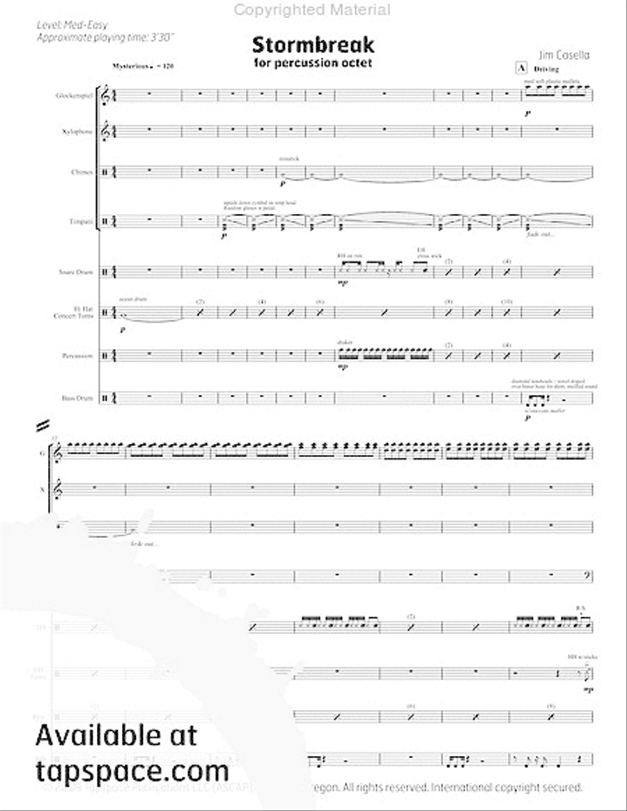 Stormbreak Percussion Ensemble scores gallery preview page 22
