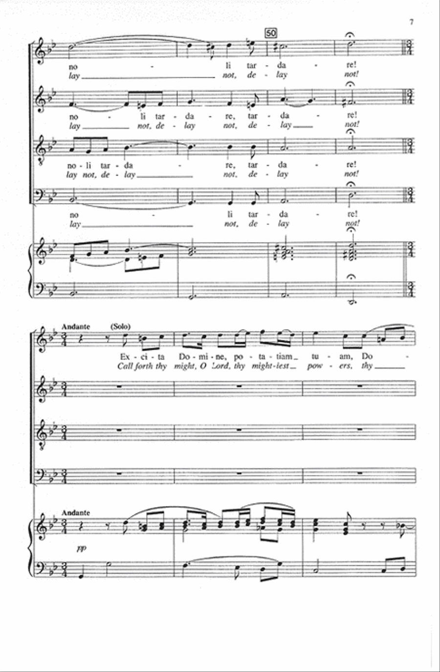 Veni Domine (op. 39) (Come, Thou Son of God) 4-Part scores gallery preview page 7