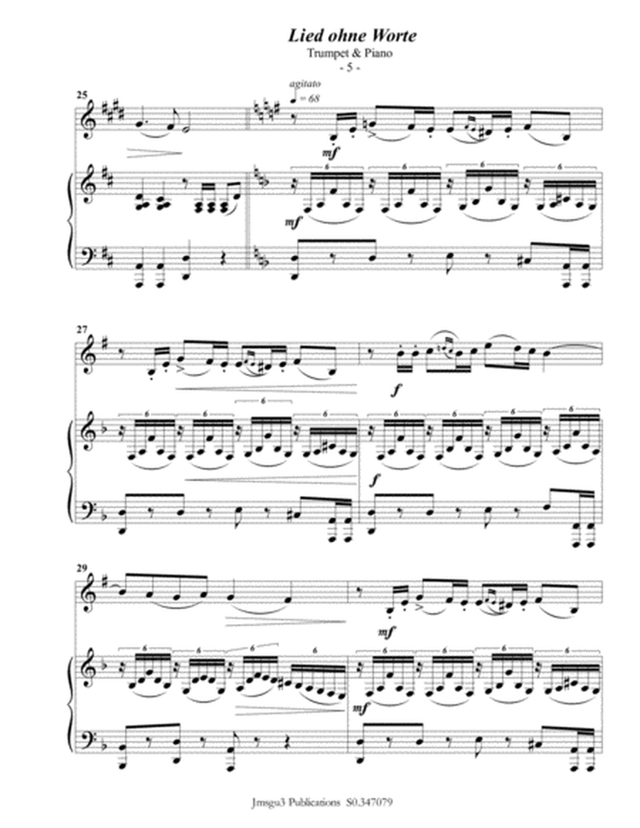 Mendelssohn: Song Without Words Op. 109 for Trumpet & Piano image number null