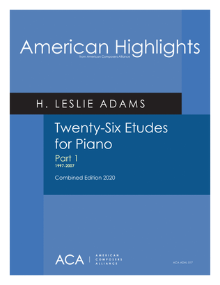 Book cover for [Adams] 26 Etudes for Solo Piano, Vol. 1