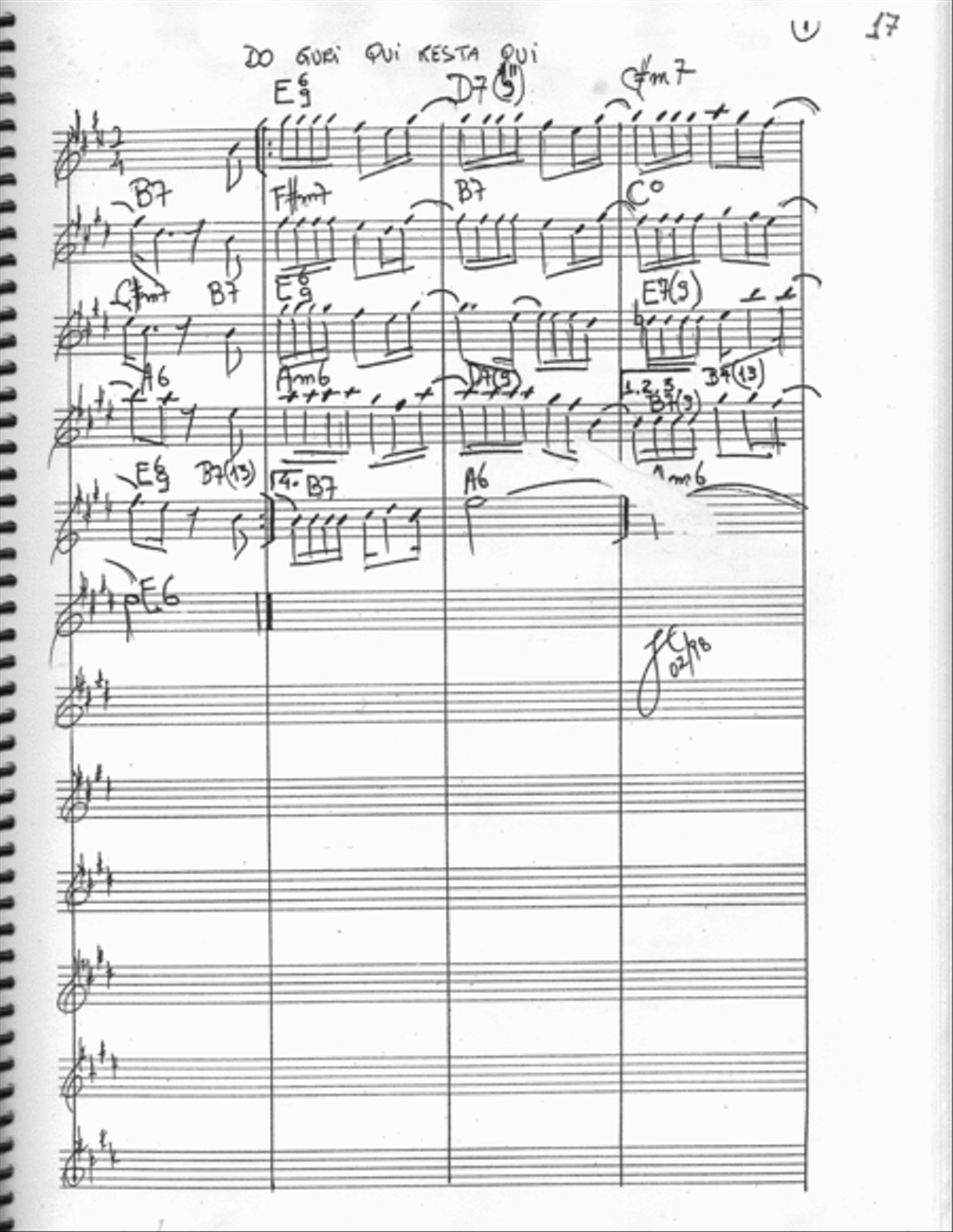 Do Guri Que Resta Aqui Do Guri Que Resta Aqui Percussion Ensemble scores gallery preview page 1