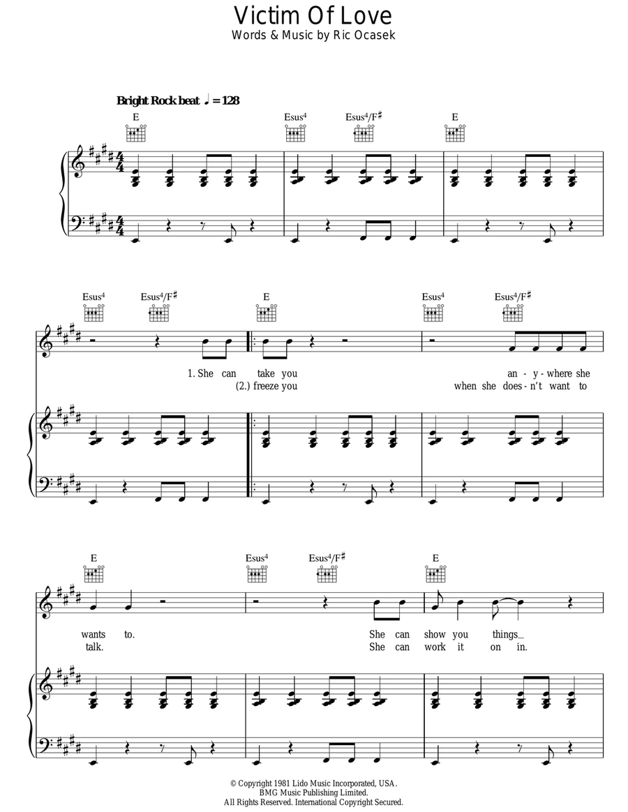 Victim Of Love Victim Of Love Acoustic Guitar scores gallery preview page 1