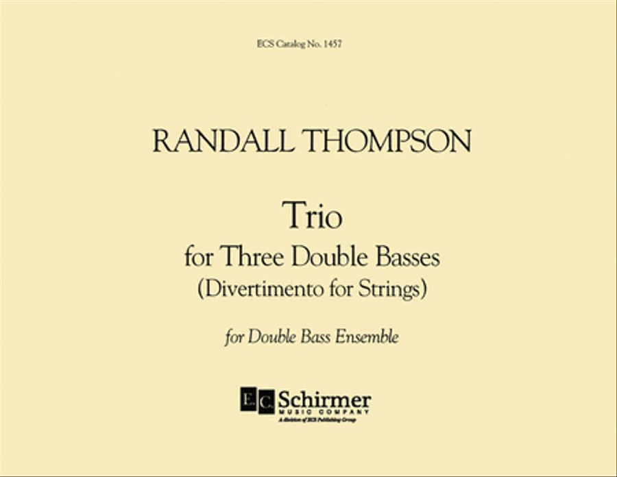 Divertimento for Three Double Basses (Full Score) Double Bass scores gallery preview page 1