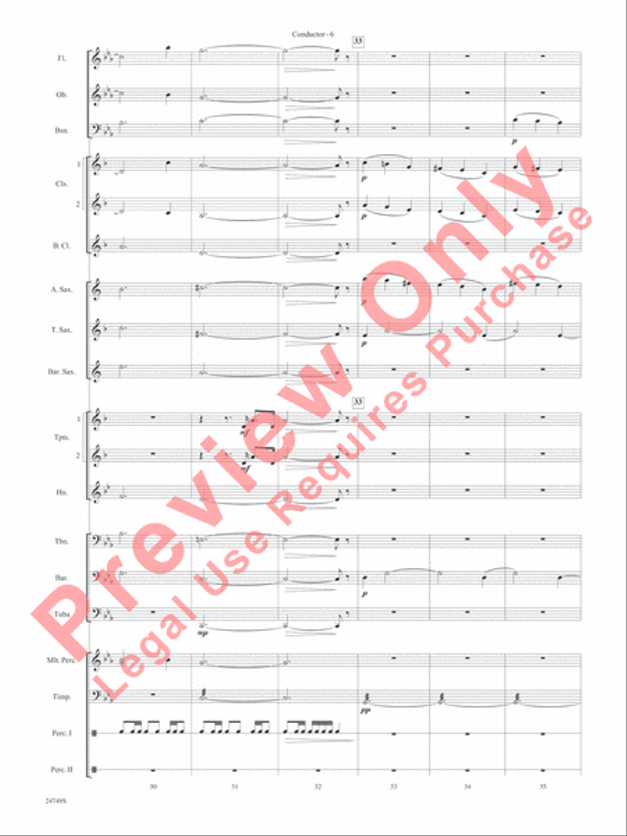 March of the Penguins, Opening Theme from The Harshest Place on Earth Concert Band scores gallery preview page 8