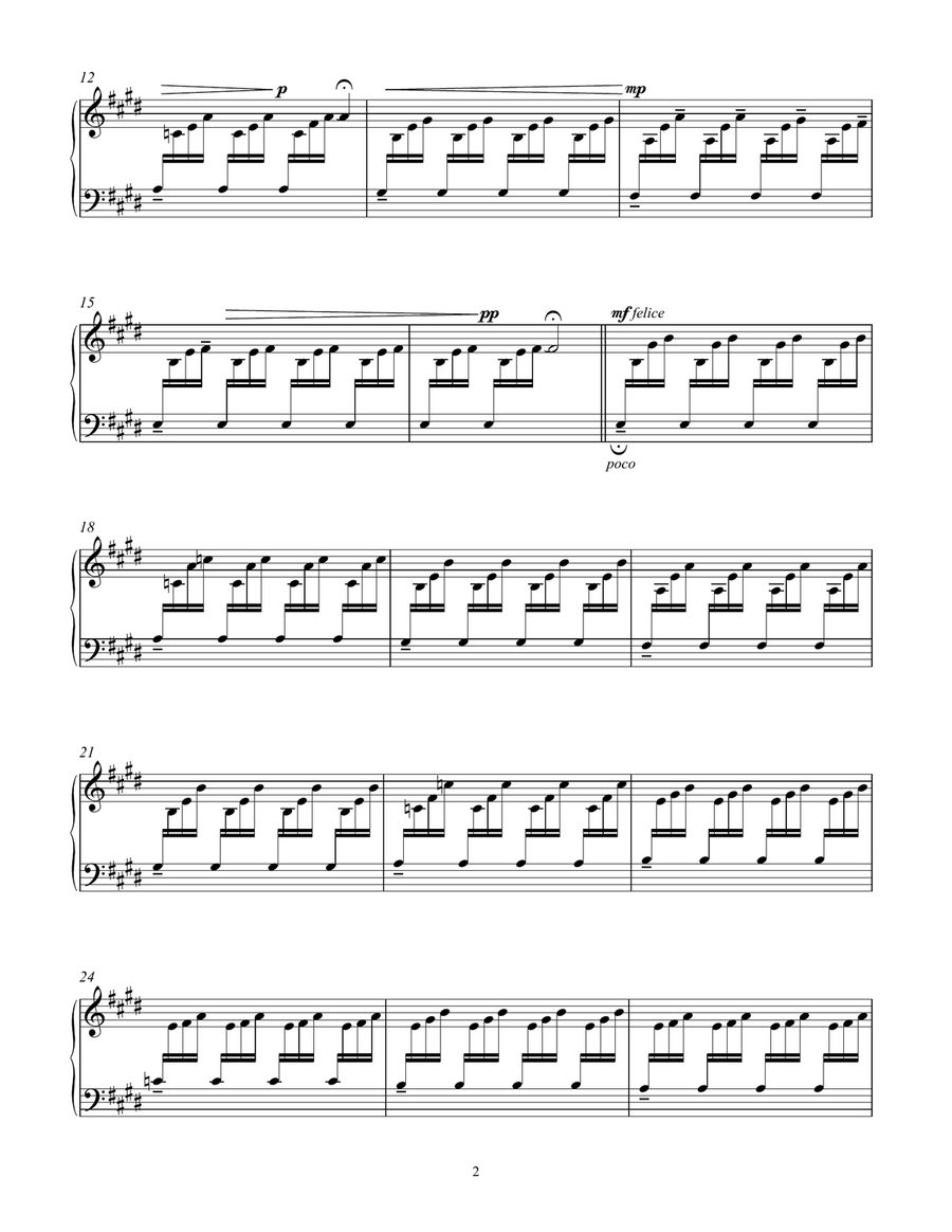 Golden Butterflies Var. 1 (from Seven Days Walking: Day 5) Piano Solo scores gallery preview page 2