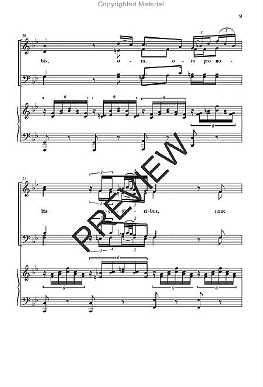 Ave Maria Ave Maria 4-Part scores gallery preview page 9