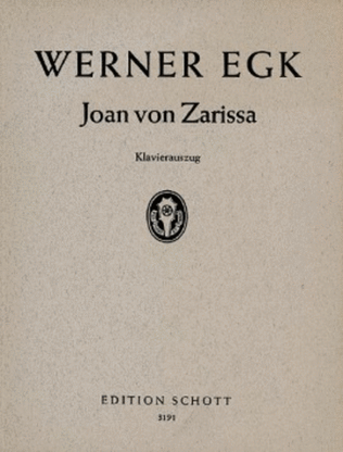 Joan Von Zarissa Vocal Score