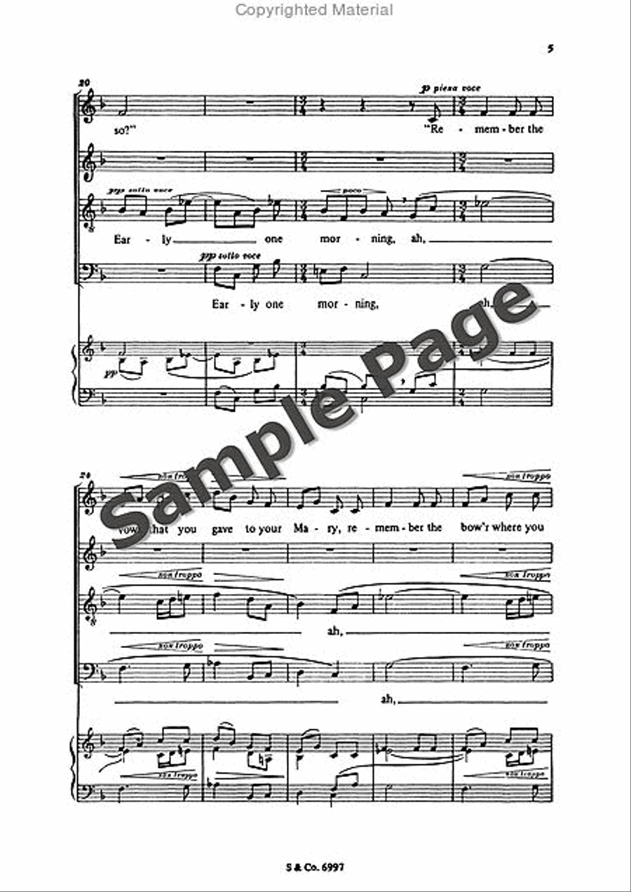Early One Morning 4-Part scores gallery preview page 6