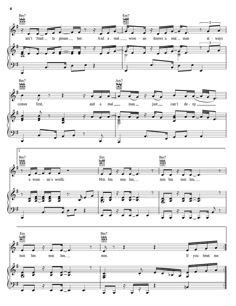 A Woman's Worth Piano, Vocal, Guitar scores gallery preview page 4