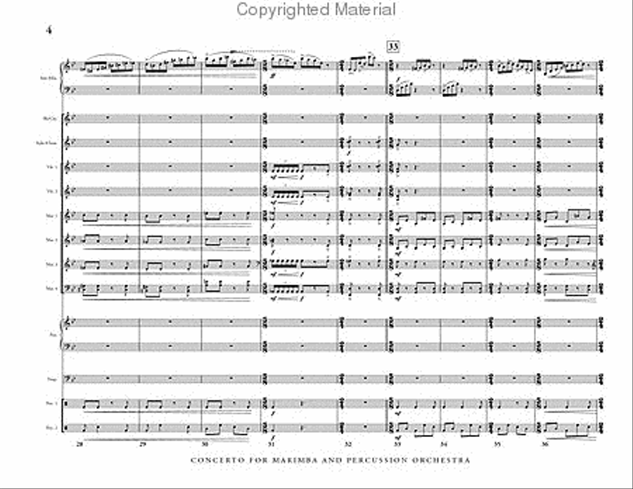 Concerto No. 2 for Marimba and Percussion Orchestra Percussion Ensemble scores gallery preview page 5
