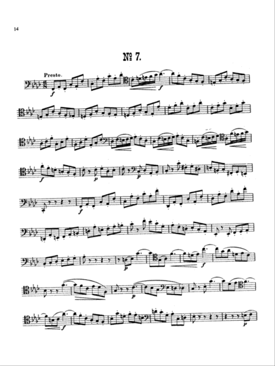 Milde: Fifty Concert Studies, Op. 26 Bassoon Solo scores gallery preview page 1