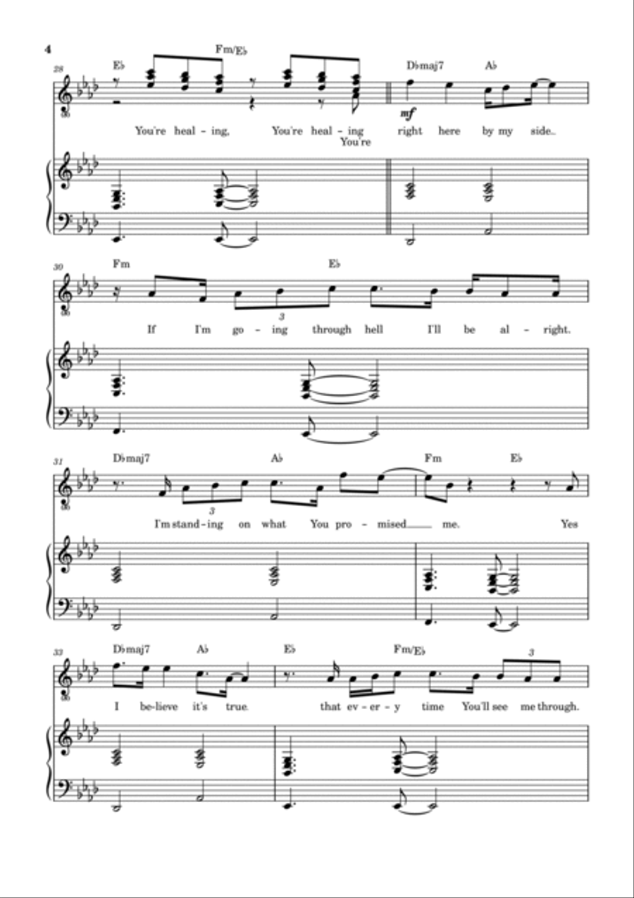 The Healing Piano, Vocal, Guitar scores gallery preview page 5