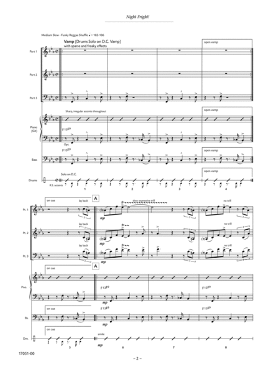 Night Fright! Small Ensemble scores gallery preview page 2
