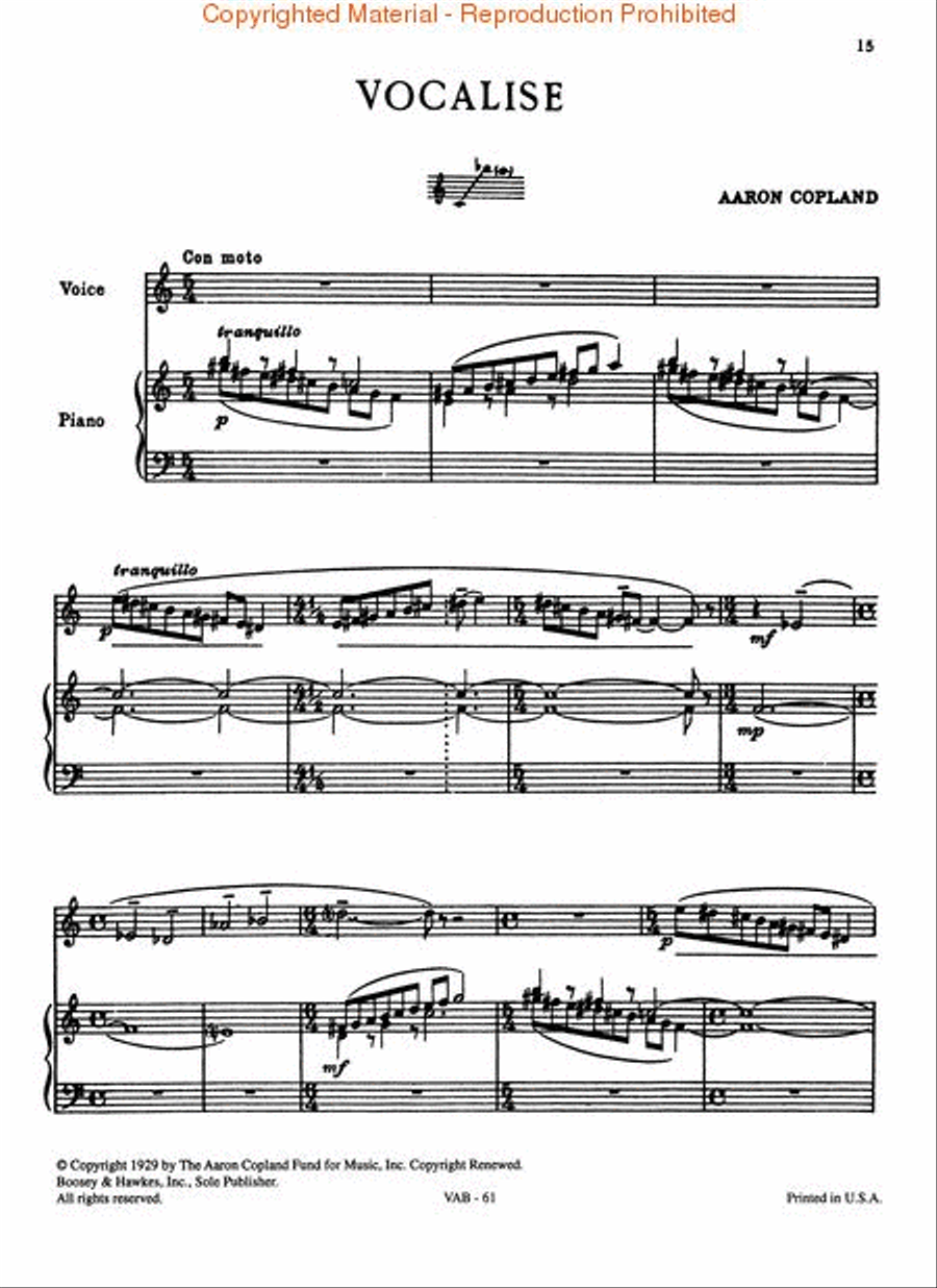 Aaron Copland – Song Album High Voice scores gallery preview page 4