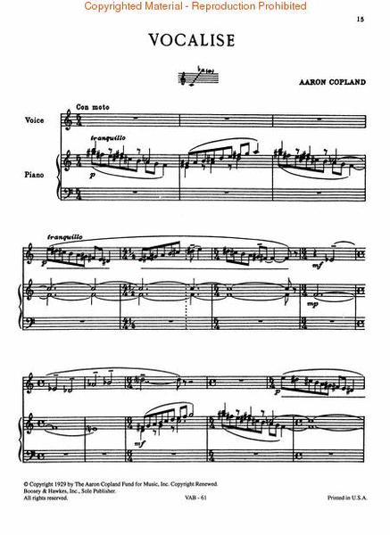 Aaron Copland – Song Album