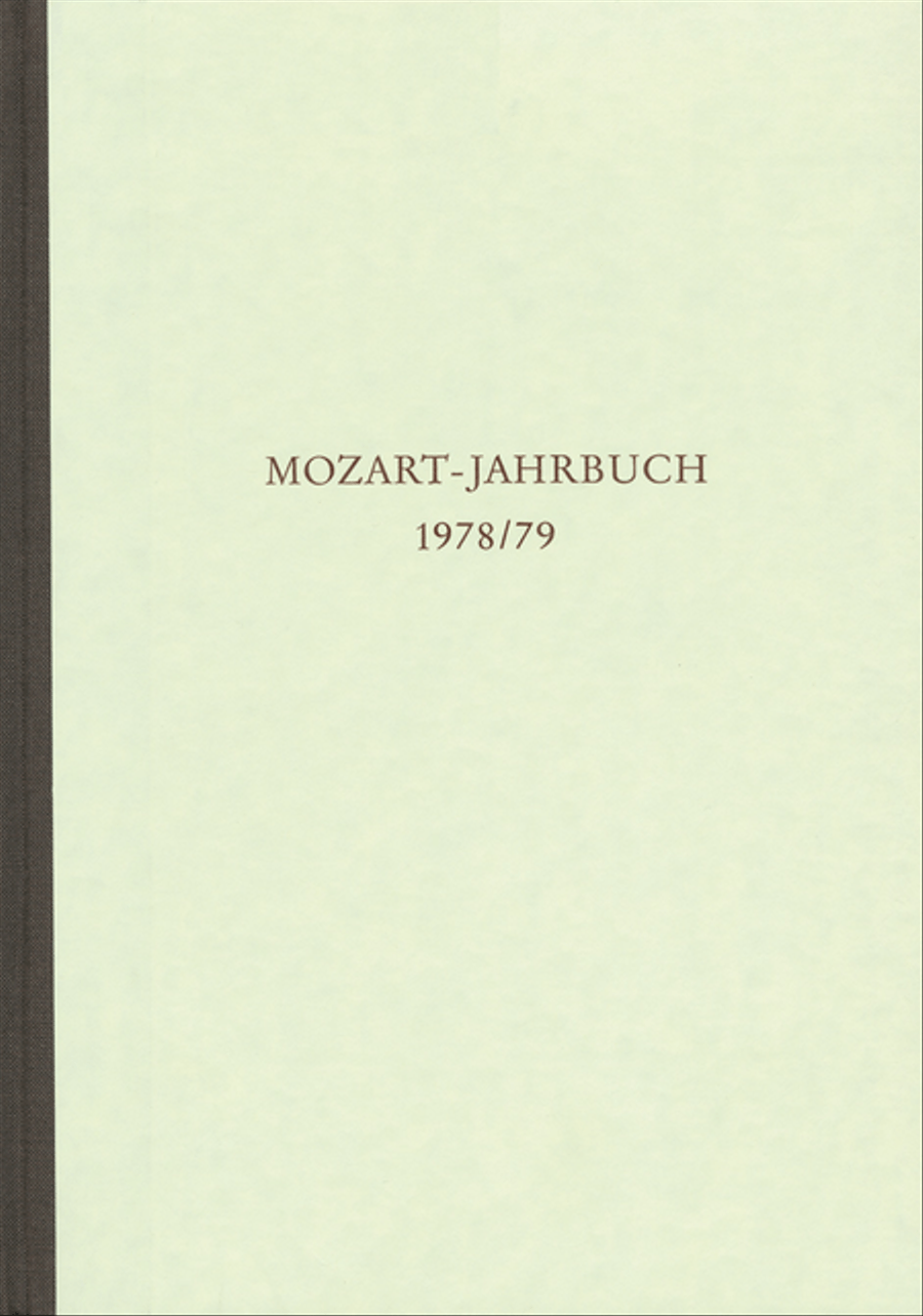 Mozart-Jahrbuch 1978/79 Collection / Songbook scores gallery preview page 1