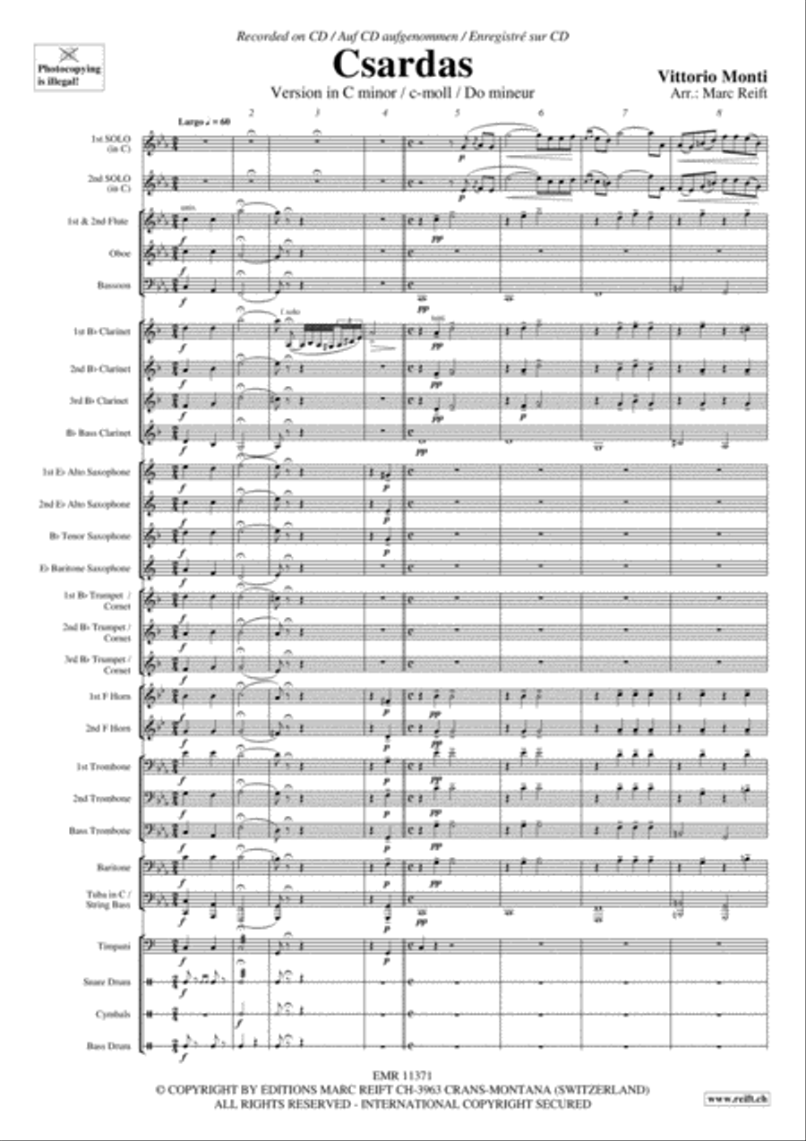 Csardas Csardas Concert Band scores gallery preview page 3