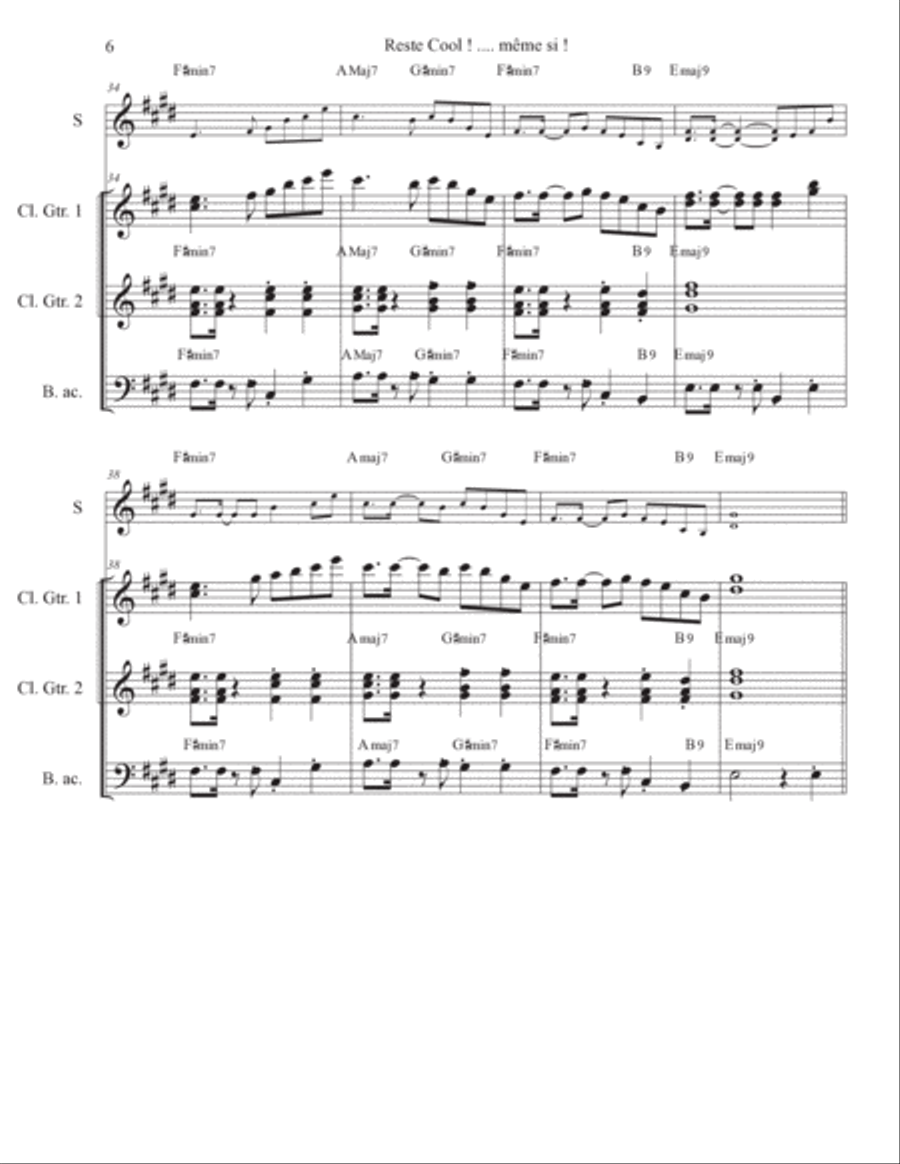 Reste cool, même si ! Reste cool, même si ! Electric Guitar scores gallery preview page 5