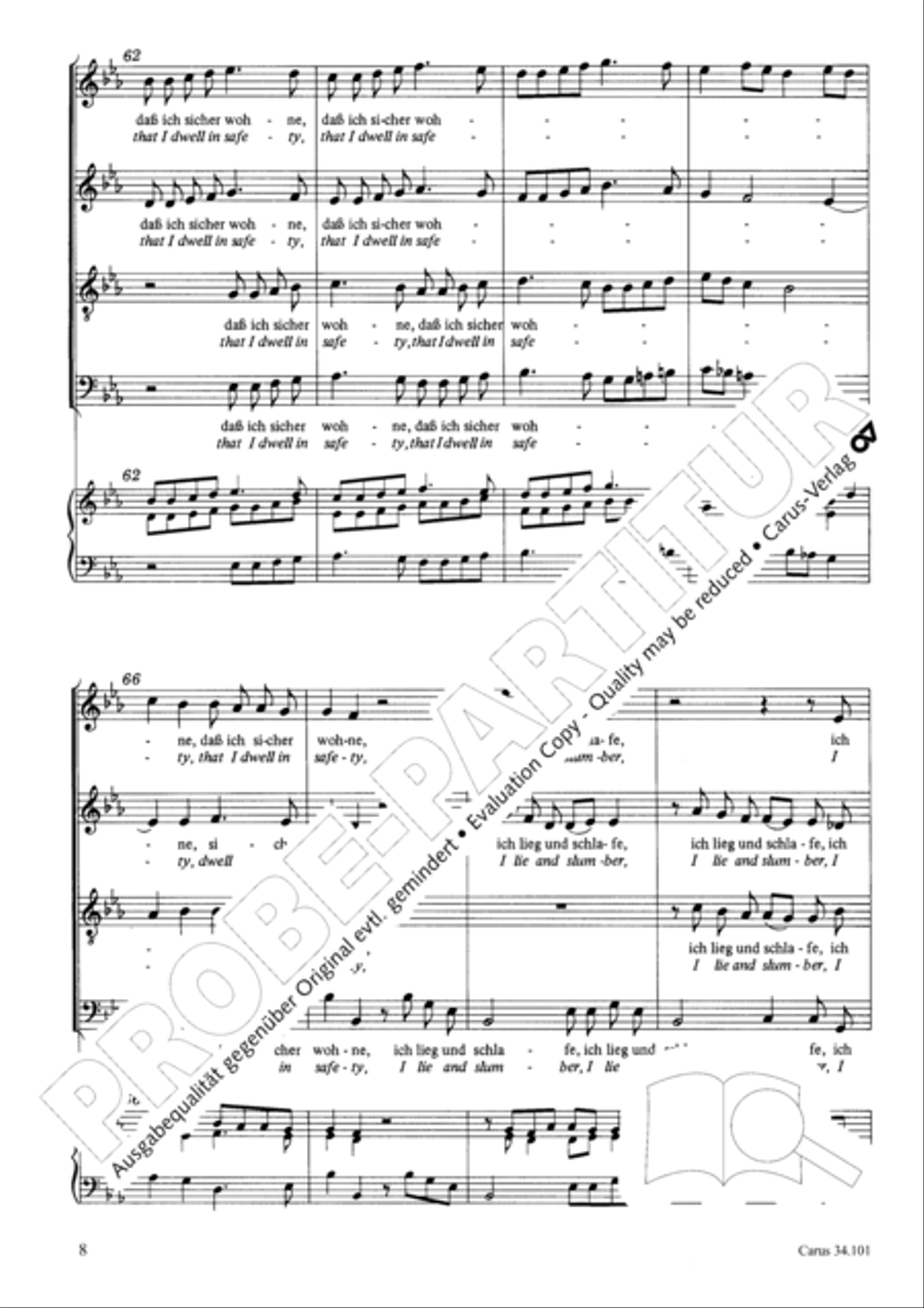 I lie and slumber, still and peaceful 4-Part scores gallery preview page 17
