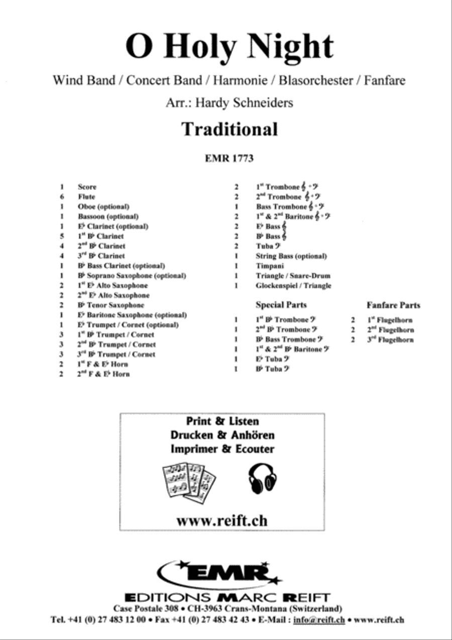 O Holy Night Concert Band scores gallery preview page 2