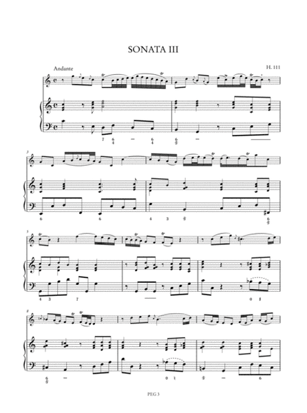 6 Sonatas Op. 5 (H. 109-114) for Violin and Basso Continuo - Vol. 1: Sonatas I-III